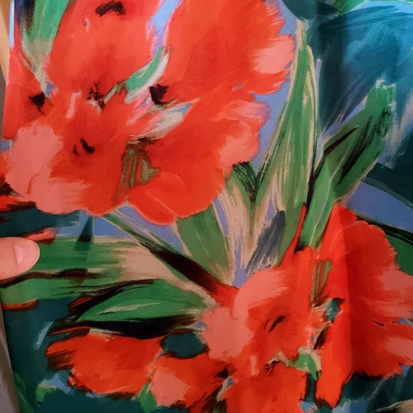 INC INTERNATIONAL CONCEPTS HAWAIIAN TROPICAL PRINT CHIFFON BOHO MAXI DRESS 6 - Picture 8 of 15